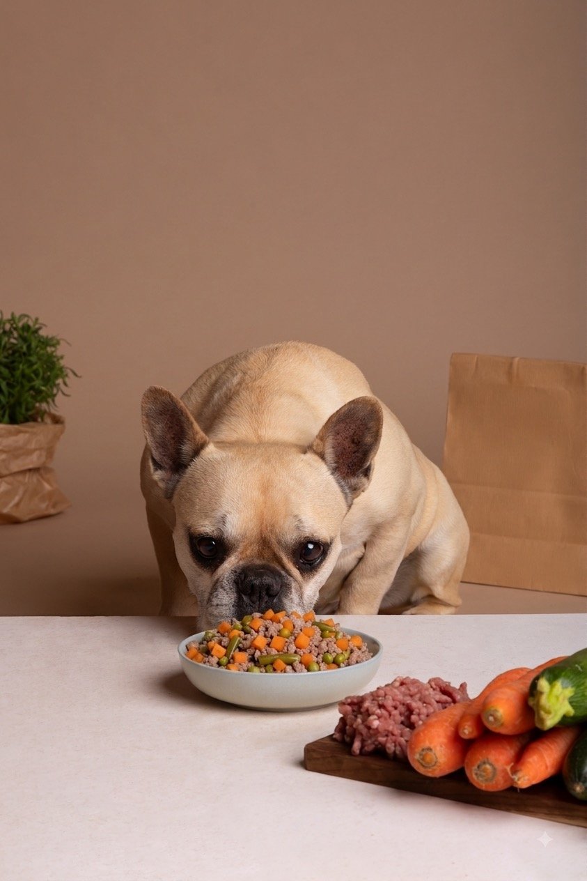 Pet comendo a comida da Hila